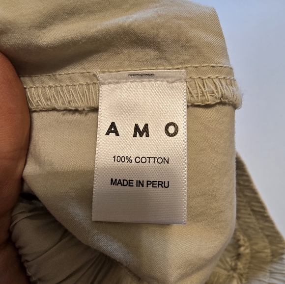 AMO Cotton Straight-leg Pull-On Pant in‎ Pumice Women's Small Lightweight - Picture 8 of 10